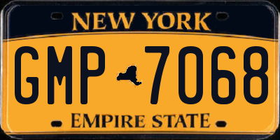 NY license plate GMP7068