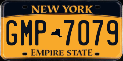 NY license plate GMP7079