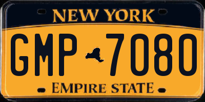 NY license plate GMP7080