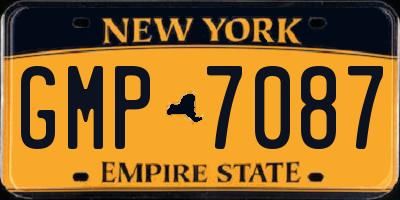 NY license plate GMP7087