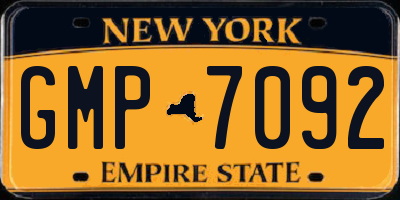 NY license plate GMP7092