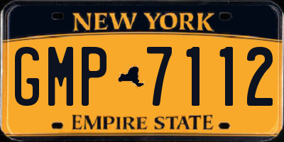NY license plate GMP7112