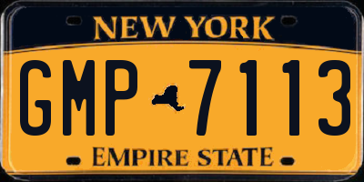 NY license plate GMP7113