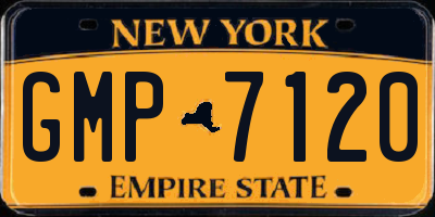 NY license plate GMP7120