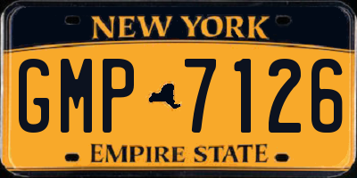 NY license plate GMP7126