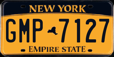 NY license plate GMP7127