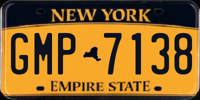 NY license plate GMP7138