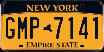 NY license plate GMP7141