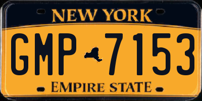 NY license plate GMP7153