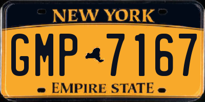 NY license plate GMP7167