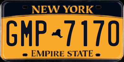 NY license plate GMP7170