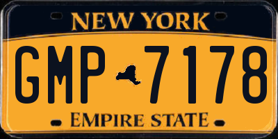 NY license plate GMP7178