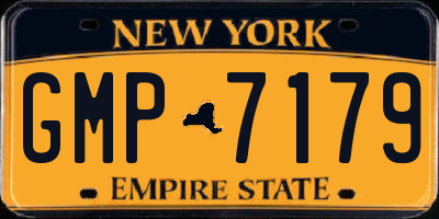 NY license plate GMP7179