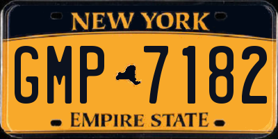 NY license plate GMP7182