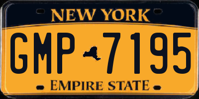 NY license plate GMP7195