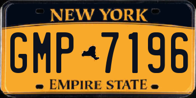 NY license plate GMP7196