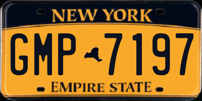 NY license plate GMP7197