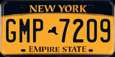 NY license plate GMP7209