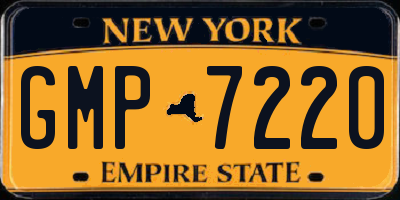 NY license plate GMP7220