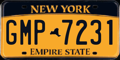 NY license plate GMP7231