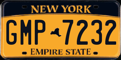 NY license plate GMP7232