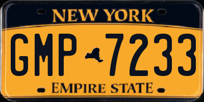 NY license plate GMP7233