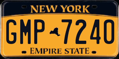 NY license plate GMP7240