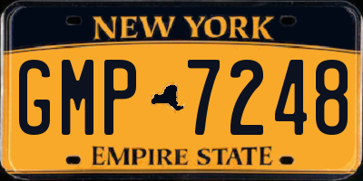 NY license plate GMP7248