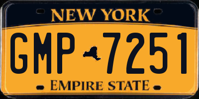 NY license plate GMP7251