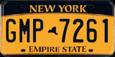 NY license plate GMP7261
