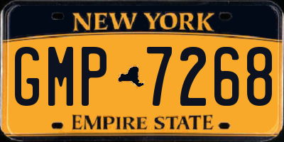 NY license plate GMP7268