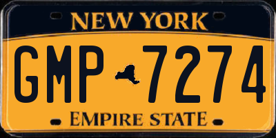 NY license plate GMP7274