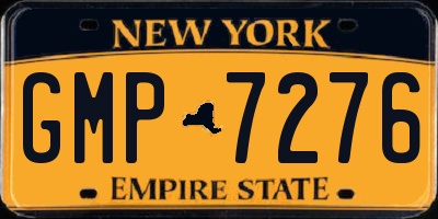 NY license plate GMP7276