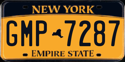 NY license plate GMP7287