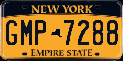NY license plate GMP7288