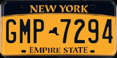 NY license plate GMP7294