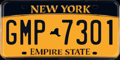 NY license plate GMP7301