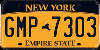 NY license plate GMP7303