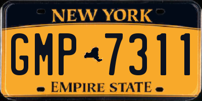 NY license plate GMP7311