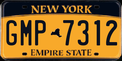 NY license plate GMP7312