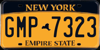 NY license plate GMP7323