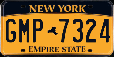 NY license plate GMP7324