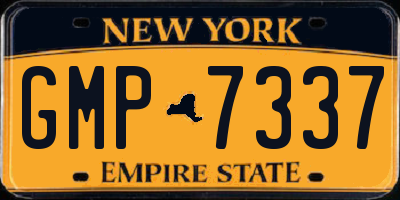 NY license plate GMP7337
