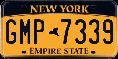 NY license plate GMP7339