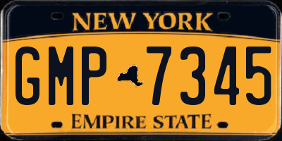 NY license plate GMP7345