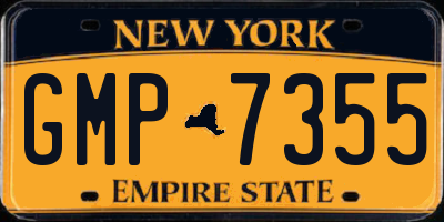 NY license plate GMP7355