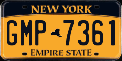 NY license plate GMP7361