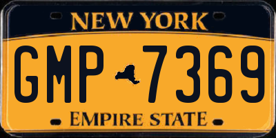 NY license plate GMP7369