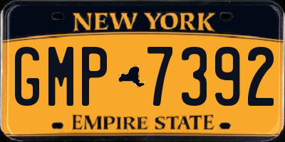 NY license plate GMP7392