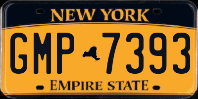 NY license plate GMP7393